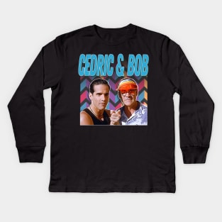 Cedric & Bob // 90s Style Aesthetic Design Kids Long Sleeve T-Shirt